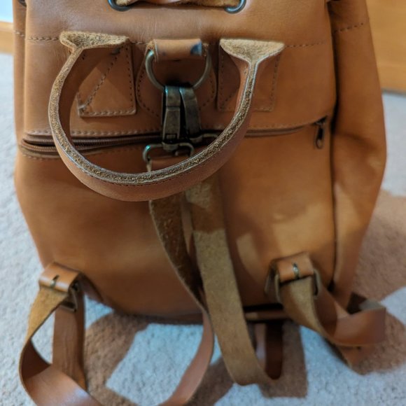 LEATHER BACKPACK - Leather Rucksack from 100 % Full Grain Medium Brown Leather main image 4